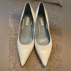 Nine West Arlene Heels Satin ivory white